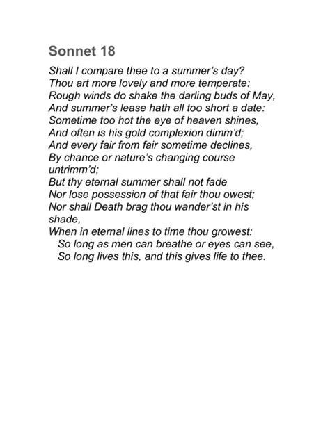 shakespeare sonnet 18 pdf